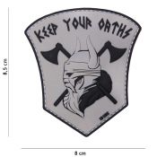 Rubber Patch keep your Oaths, grey 