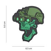 Rubber Patch Night Vision Skull, oliv 