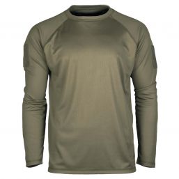 Langarmshirt Tactical Quick Dry, oliv 