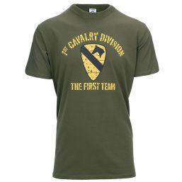 T-Shirt 1st Cavalry Division, oliv 