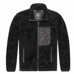 Sherpa Fleece Jacke Kodi von Vintage Industries, schwarz 