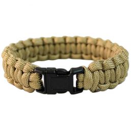 Survival Armband Paracord 15mm, coyote 