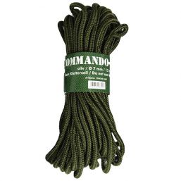 Commando-Seil. 15 Meter; Stärke 7mm, oliv 
