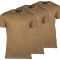 American T-Shirts 3er Pack, coyote 